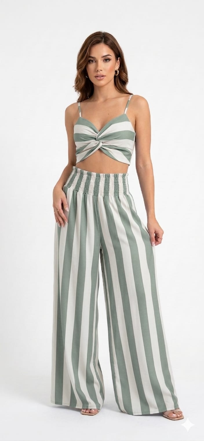 Coordinato a Righe Boho-Chic - vari colori