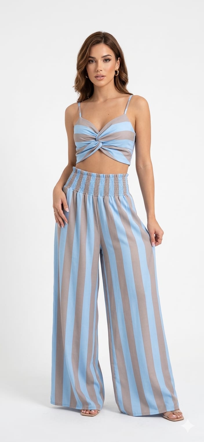 Coordinato a Righe Boho-Chic - vari colori